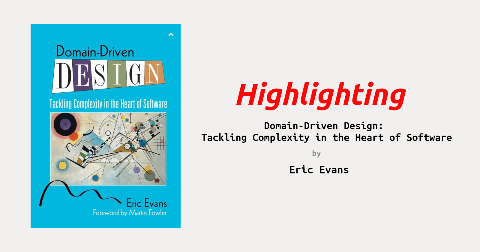 The one with highlights of the blue book of DDD