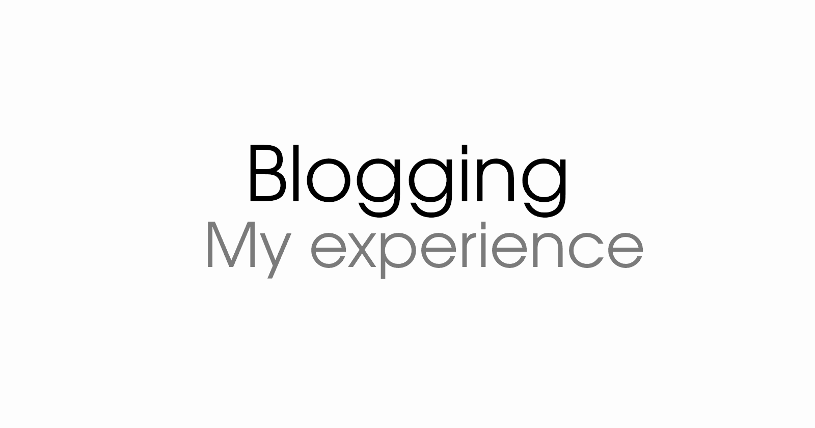 The one about blogging